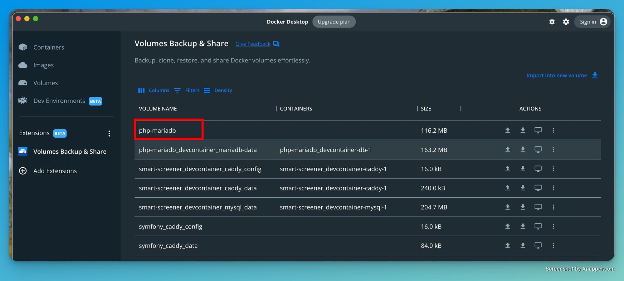 Recovering data from docker volume