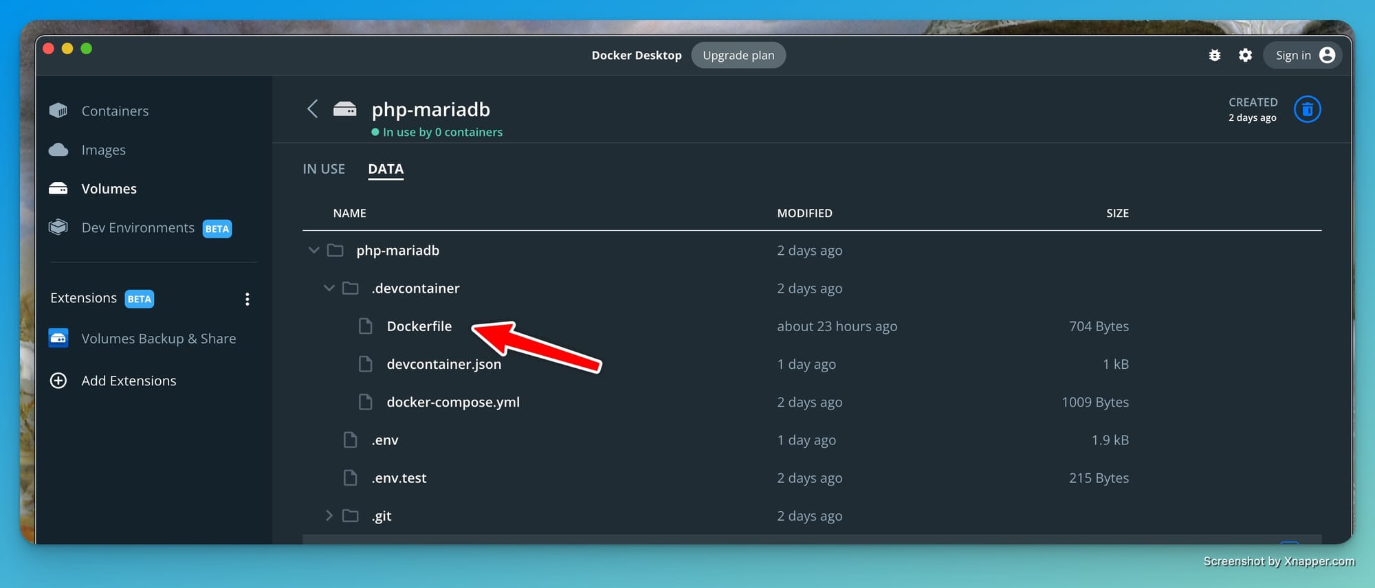Recovering data from docker volume