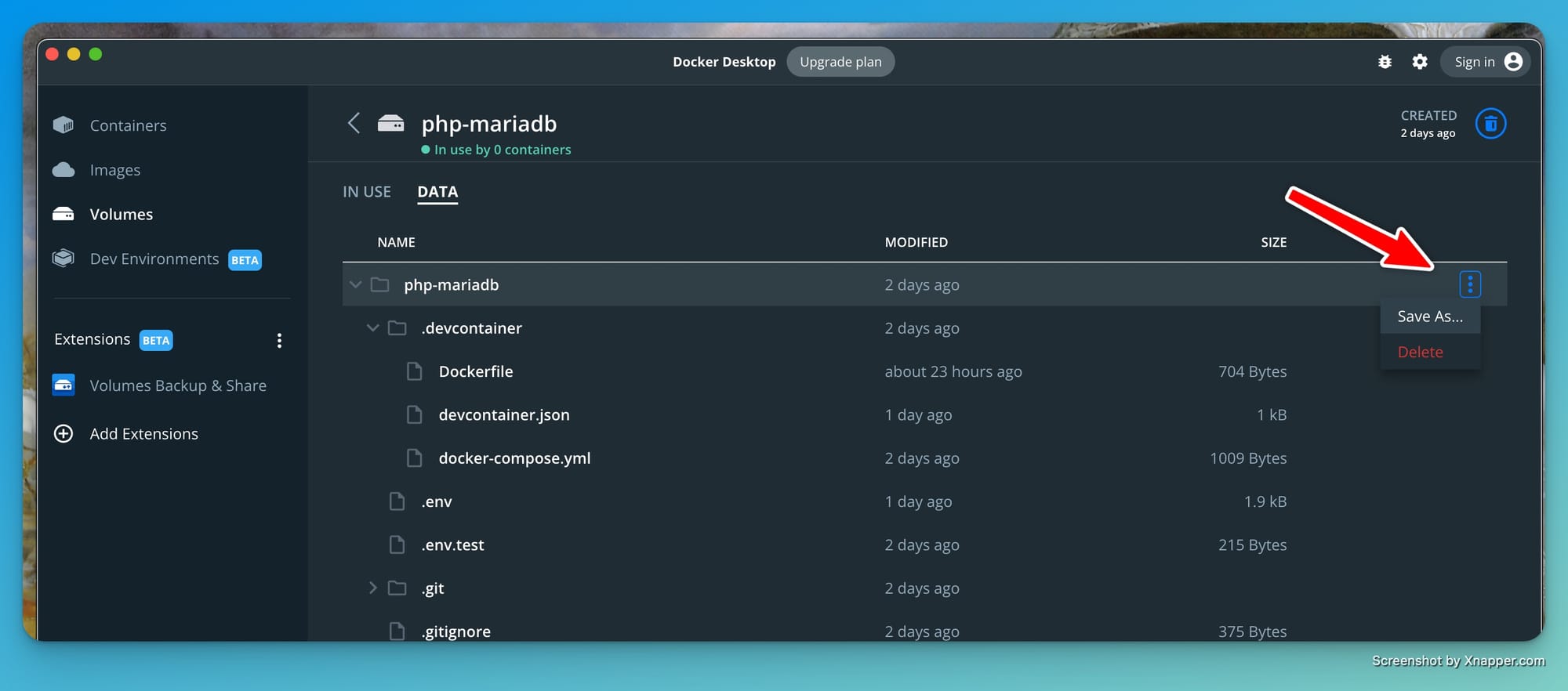 Recovering data from docker volume